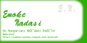 emoke nadasi business card